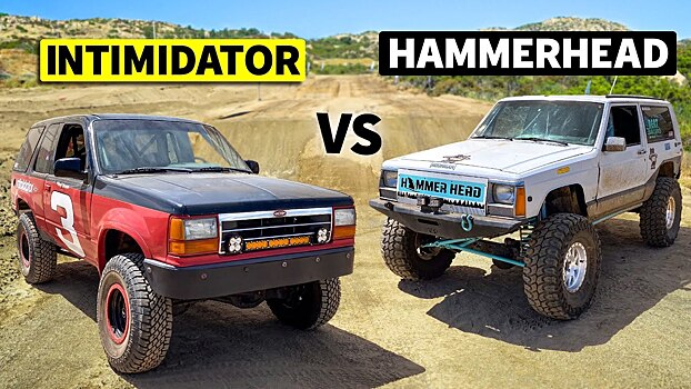 Посмотрите на дуэль экстремальных внедорожников Ford Intimidator и Jeep Hammerhead