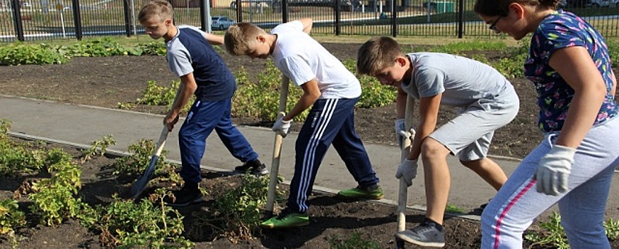 На благоустройство Ульяновска вышли школьные трудовые отряды