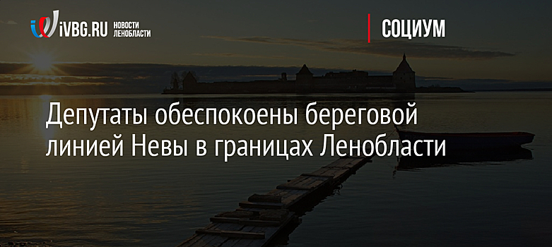 Депутаты обеспокоены береговой линией Невы в границах Ленобласти