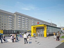 На станции метро «Вавиловская» начали строить перегородки и внутренние стены