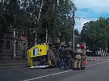 Опубликовано видео с места ДТП с реанимобилем в Вологде, где пострадали пять человек