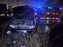 Под Курском водитель “Ауди А8” врезался в стоящий “Ауди А4”