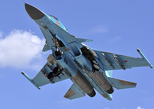 Экипажи бомбардировщиков Су-34 отработали бомбометание по целям в ходе совместного учения войск ЮВО и Минобороны Абхазии