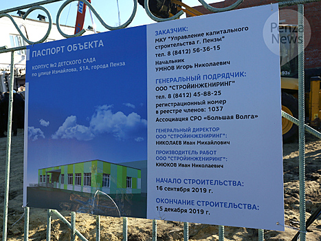Документы о готовности здания детсада в Пензе подписали до окончания стройки — прокуратура