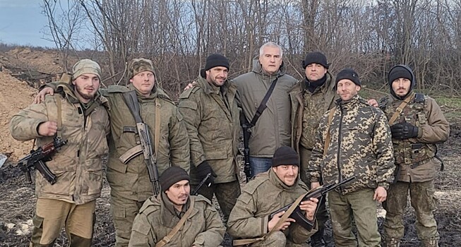 Глава Крыма Аксенов посетил укрепрайон в Запорожской области