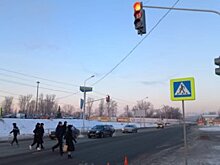 В Уфе установили долгожданный светофор возле гипермаркета «Лента» на Пугачева