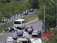 В Оренбурге на ул.Чкалова произошла авария с участием рейсового автобуса