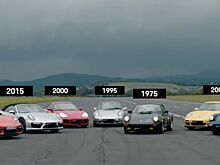 Дрэг-гонку семи поколений Porsche 911 Turbo показали на видео