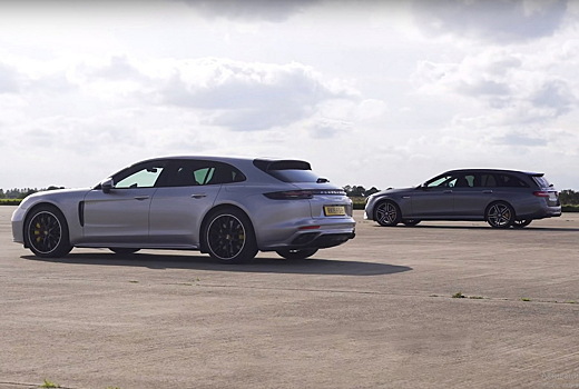 Видео: дрэг-гонка универсалов Panamera Turbo S E-Hybrid против Mercedes-AMG E 63 S