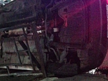 В Шахтах Lada перевернулась после столкновения с Hyundai (видео)