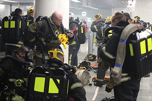 Пожарно-тактические учения прошли на станции метро «Верхние Лихоборы» в САО