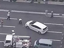 NHK: в Японии иномарка въехала в супермаркет
