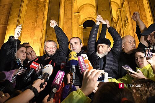 Организаторы протеста в центре Тбилиси призвали партии присоединиться