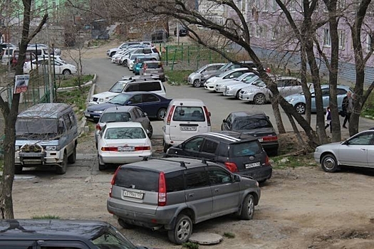 Во Владивостоке неадекватная женщина повредила припаркованные машины