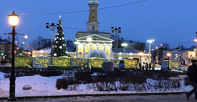 Новогодняя Волга в Костроме: фоторепортаж