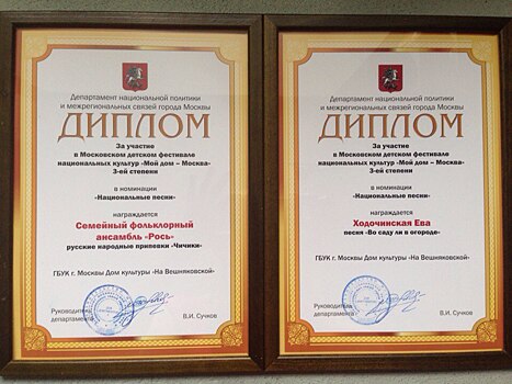 Ансамбль «Рось» выбран номинантом городского фестиваля