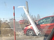 На дороге между Пензой и Лебедевкой на Ford упал фонарный столб