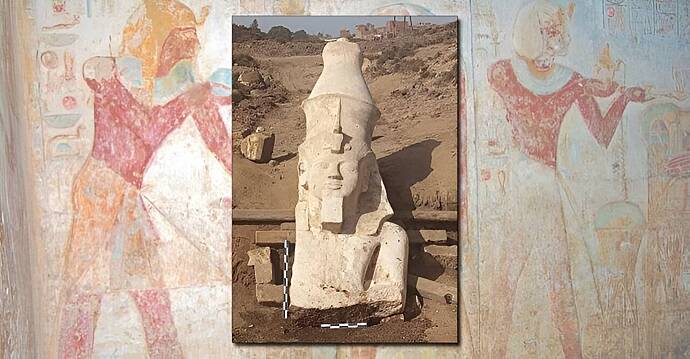 Ученые раскопали недостающую часть гигантской статуи Рамсеса II в Египте