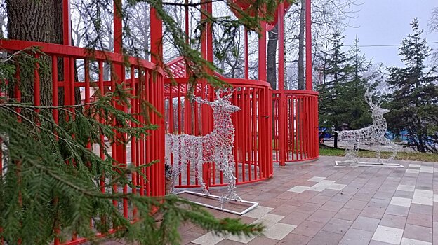 Парк Белинского украсили в преддверии праздников