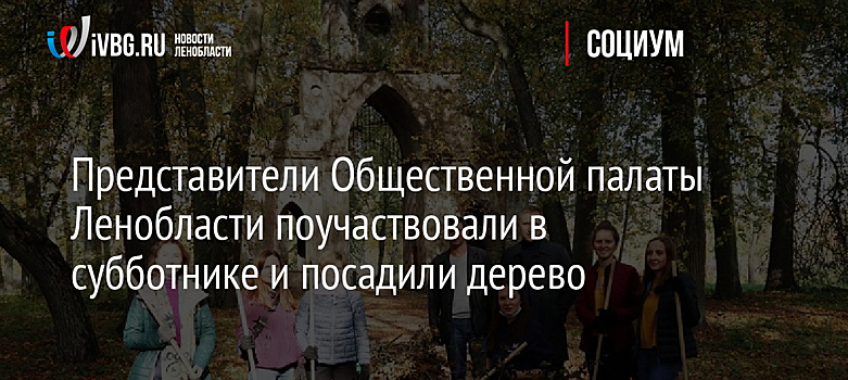 Представители Общественной палаты Ленобласти поучаствовали в субботнике и посадили дерево