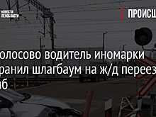 Под Волосово водитель иномарки протаранил шлагбаум на ж/д переезде и погиб
