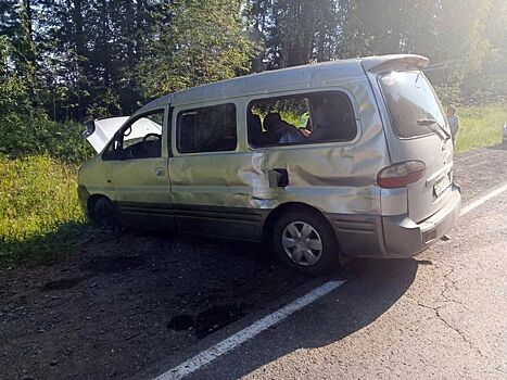 На трассе «Ижевск-Воткинск» водитель микроавтобуса съехал в кювет, чтобы избежать аварии