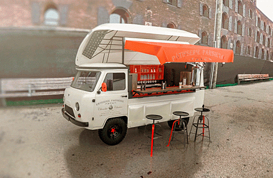 В России создали передвижное кафе на базе «буханки»