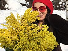 «Очень красивый букет и хозяйка!»: Екатерина Стриженова встречает весну с мимозами