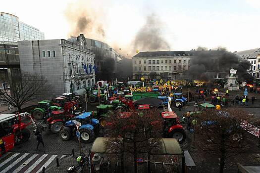 Европейские фермеры поддержали протесты во Франции перед саммитом ЕС