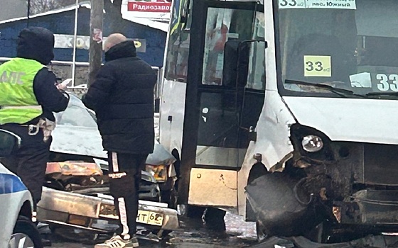 ГИБДД: в ДТП с маршруткой №33 в Рязани пассажиры не пострадали