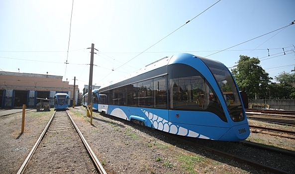 В Волгоград поступили 12 новых трамваев модели «Львенок»