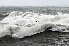 Шторм и метровые волны надвигаются на Обское море в Новосибирске