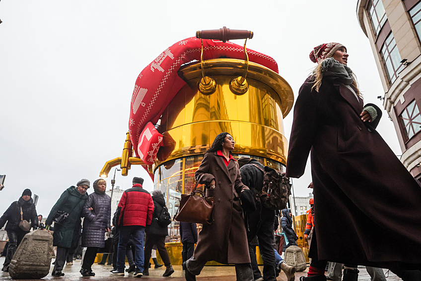 Украшение в центре Москвы к Новому году