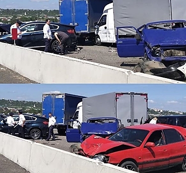 В Ставропольском крае столкнулись 8 автомобилей
