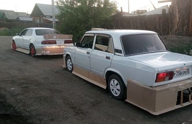 Картонные обвесы на машину