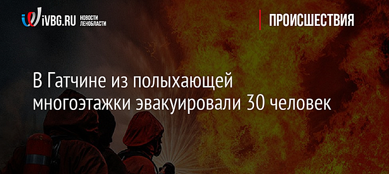 В Гатчине из полыхающей многоэтажки эвакуировали 30 человек