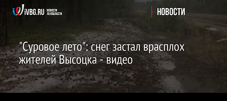 "Суровое лето": снег застал врасплох жителей Высоцка - видео