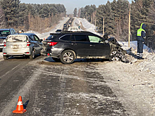 Под Иркутском два человека погибли в лобовом столкновении иномарок