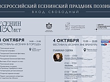 Опубликована полная программа Всероссийского есенинского праздника поэзии