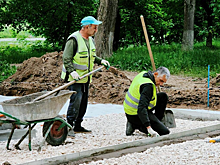 В Центральном парке Щелкова приступили к созданию новых дорожек
