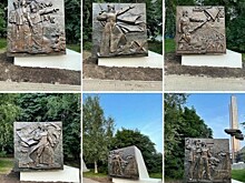 На улице Гагарина восстановили бронзовые барельефы
