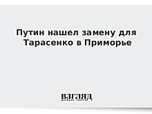 Путин нашел замену для Тарасенко в Приморье