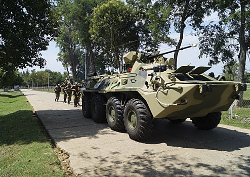 На российской военной базе в Абхазии стартовал месячник безопасности военной службы