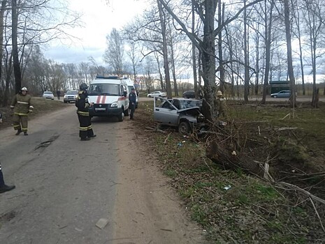 В Тверской области три подростка на автомобиле попали в аварию