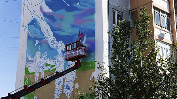 Портреты героев, вертолёты, олени: стал известен дизайн новых муралов на Ямале