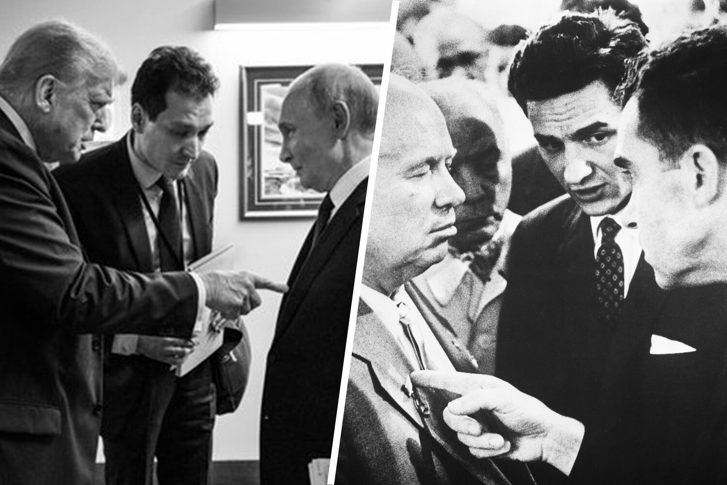 В сети заметили путешественника во времени на снимке Трампа и Путина