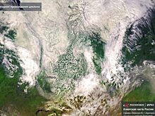 Роскосмос показал заснеженный Новосибирск из космоса
