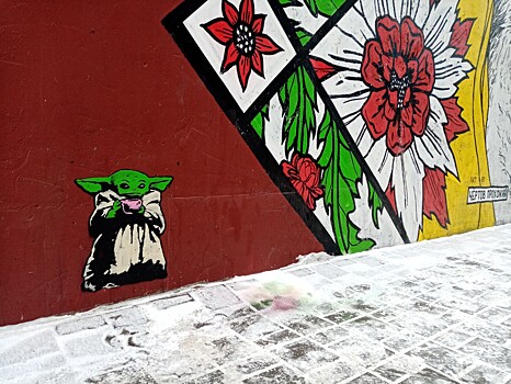 Граффити по мотивам "Звёздных войн" появилось в Омске