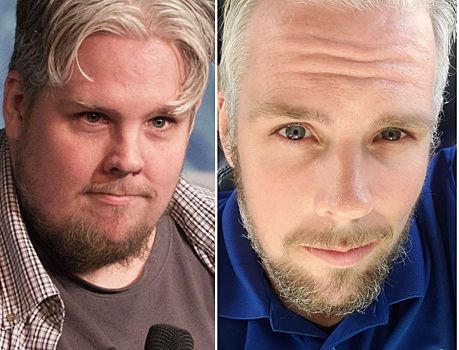 До и после: похудевший на 125 rило грустный гигант превратился в красавчика-блондина