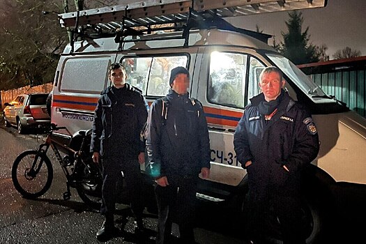 В Подмосковье спасатели вывели из чащи курьера